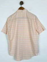 Load image into Gallery viewer, Lacoste Men's Check Gingham Short Sleeve Button-Up Shirt | 41 L | Pink