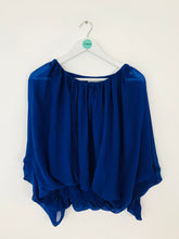 Load image into Gallery viewer, COS Women’s Ruched Oversized Batwing Long Sleeve Top | 36 UK8 | Blue