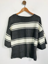Load image into Gallery viewer, Sunday In Brooklyn Women's Striped Ribbed Jumper | XS UK6-8 | Grey