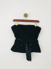 Load image into Gallery viewer, Coast Women's Silk Corset Style Pleated Blouse  | UK12 | Black