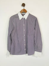 Load image into Gallery viewer, Massimo Dutti Women's Striped Smart Button-Up Shirt | IT44 UK12 | Purple