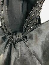 Load image into Gallery viewer, Patrizia Pepe Women’s 100% Silk Halter Neck Midi Shift Dress | UK 12 | Black