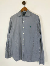 Load image into Gallery viewer, Ralph Lauren Men's Cotton Striped Button-Up Shirt | 40/41 | Blue