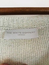 Load image into Gallery viewer, The White Company Women’s Linen Blend Glitter Knit Jumper | L UK14 | White Silver