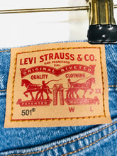 Load image into Gallery viewer, Levi's Women's Distressed 501 Slim Jeans | W30 UK12 | Blue