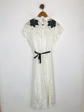 Load image into Gallery viewer, Coast Women's Floral Lace A-Line Dress | UK12 | White