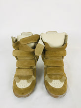 Load image into Gallery viewer, Isabel Marant Women’s Suede Wedge Hi Top Trainers | 39 UK 6 | Brown