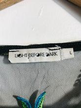 Load image into Gallery viewer, Light Before Dark Women's Floral Sheer T-Shirt | L UK14 | Multicoloured