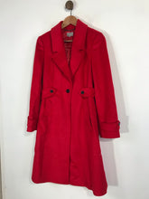 Load image into Gallery viewer, Jaeger Women's Wool Overcoat Coat | UK10 | Red