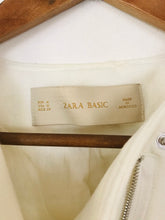 Load image into Gallery viewer, Zara Women's Cotten Blend Biker Jacket | M UK10-12 | White