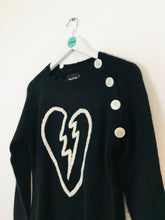 Load image into Gallery viewer, Zadig & Voltaire Women’s Distressed Cashmere Jumper | S UK8 | Black