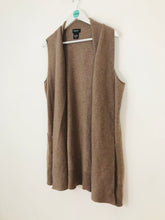 Load image into Gallery viewer, Lord & Taylor Women's Cashmere Sleeveless Cardigan Vest | XL UK14-16 | Brown
