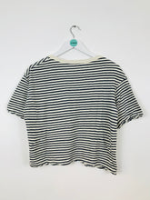 Load image into Gallery viewer, Stateside Womens Stripe T-shirt | UK12 | Blue and cream