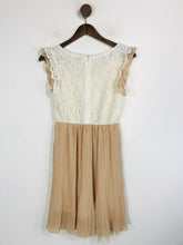 Load image into Gallery viewer, Absolutely & Faith Women's Lace Pleated A-Line Dress NWT | S UK8 | Beige