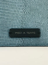 Load image into Gallery viewer, Pied A Terre Women's Faux Leather Snakeskin Crossbody Bag | Medium | Blue
