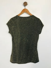 Load image into Gallery viewer, Ted Baker Women's Sheer Glitter Gold T-Shirt | 2 | Yellow