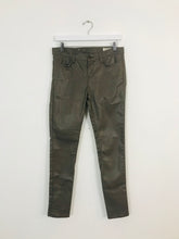 Load image into Gallery viewer, All Saints Women’s Wet Look Skinny Jeans | UK10 W29” L29”| Green