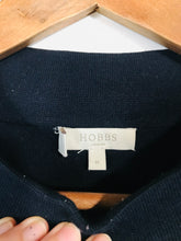 Load image into Gallery viewer, Hobbs Women's Striped High Neck Jumper | M UK10-12 | Blue