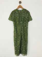 Load image into Gallery viewer, Zara Women’s Floral Lace Midi Dress | L UK14 | Khaki Green