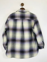 Load image into Gallery viewer, Maje Women's Wool Check Gingham Shacket Overcoat | 36 | Multicoloured