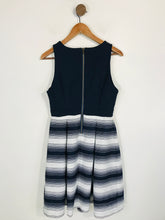 Load image into Gallery viewer, Louche Women's Striped A-Line Dress | UK12 | Blue