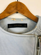Load image into Gallery viewer, Zara Women's Faux Leather Biker Jacket | S UK8 | Blue