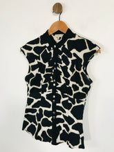 Load image into Gallery viewer, Karen Millen Women's High Neck Pleated Blouse | UK10 | Black