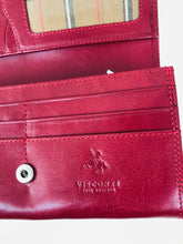 Load image into Gallery viewer, Visconti Women’s Leather Clutch Purse Wallet | Small | Red