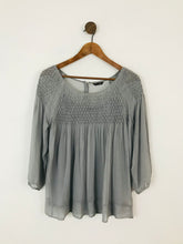 Load image into Gallery viewer, Massimo Dutti Women’s Sheer Pleated Blouse | 42 UK14 | Grey