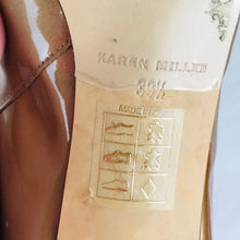 Load image into Gallery viewer, Karen Millen Womens Patent Court Heels | EU39.5 UK6.5 | Gold Brown