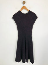 Load image into Gallery viewer, Coast Women's Wool Ribbed A-Line Dress | UK10 | Black