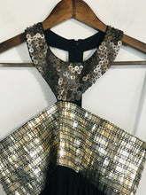 Load image into Gallery viewer, French Connection Women's Halter Neck Embellished Maxi Dress NWT | UK10 | Black