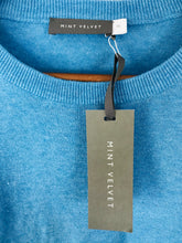 Load image into Gallery viewer, Mint Velvet Women’s Glitter Button Cuff Jumper NWT | XL UK16 | Blue