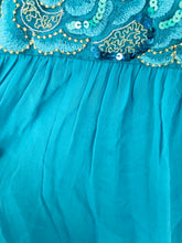 Load image into Gallery viewer, Monsoon Women's Silk Embroidered Mini Dress | UK12 | Blue