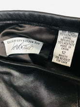 Load image into Gallery viewer, Lord & Taylor Women's Leather Pencil Skirt | UK12 | Black