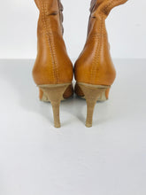 Load image into Gallery viewer, Bronx Women's Floral Heeled Boots | EU36 UK3 | Brown