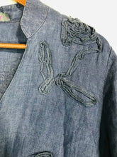 Load image into Gallery viewer, Shircket Women's Linen Floral Blazer Jacket | L UK14 | Blue