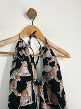 Load image into Gallery viewer, Calzedonia Women's Leopard Print One Piece Swimming Costume Sports Top | L UK14 | Black