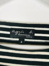 Load image into Gallery viewer, Agnes B Homme Mens Stripe Jumper | Size 2 L | Black White