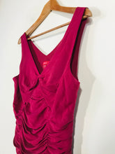 Load image into Gallery viewer, Monsoon Women's Silk Ruched Tank Top | UK16 | Red