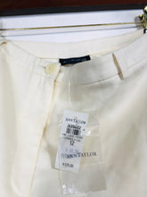 Load image into Gallery viewer, Ann Taylor Women's Wool Wide Leg Casual Trousers | US12 UK16 | Beige