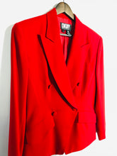 Load image into Gallery viewer, DKNY Women's Wool Smart Blazer Jacket | US8 UK12 | Red