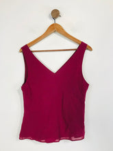 Load image into Gallery viewer, Monsoon Women's Silk Ruched Tank Top | UK16 | Red
