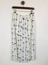 Load image into Gallery viewer, Reiss Women's Floral Pleated Midi Skirt | UK14 | White