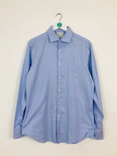 Load image into Gallery viewer, John Francomb T.M.Lewin Men’s Fitted Shirt | 16.5 42-91 36 | Blue