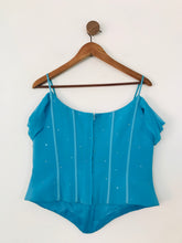 Load image into Gallery viewer, John Charles Women's Sequin Corset Tank Top | UK14 | Blue