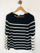 Load image into Gallery viewer, Hobbs Women's Merino Striped Jumper | S UK8 | Blue