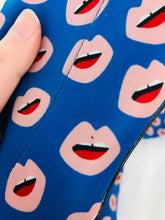 Load image into Gallery viewer, Zara Women’s Printed Mouth Sock Boot Heels | 38 UK5 | Blue