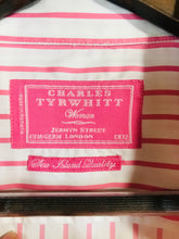 Load image into Gallery viewer, Charles Tyrwhitt Women's Striped Smart Button-Up Shirt | UK12 | Pink