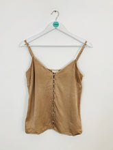 Load image into Gallery viewer, Ghost Women’s Button Up Camisole Top | UK6 | brown
